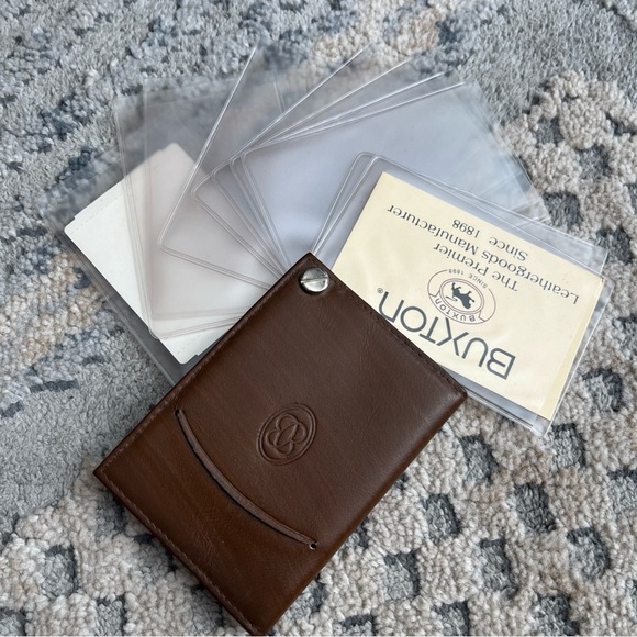 Buxton Card Fan Wallet Brown EUC Card Holder - Picture 5 of 6